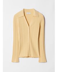& Other Stories - Collared Rib-Knit Cardigan - Lyst