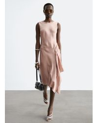 & Other Stories - Asymmetric Satin Midi Dress - Lyst