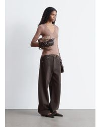 & Other Stories - Lace-Trimmed V-Neck Top - Lyst