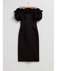 & Other Stories - Ruffled Off-shoulder Midi Dress - Lyst