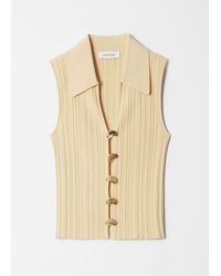 & Other Stories - Rib-Knit Collar Tank Top - Lyst
