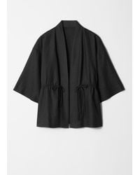 & Other Stories - Leinenblazer Mit Kordelzug - Lyst