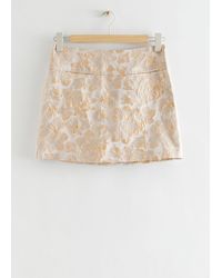 & Other Stories - Metallic Floral Jacquard Mini Skirt - Lyst
