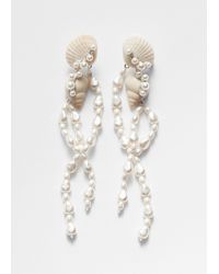 & Other Stories - Pearl-tipped Seashell Earrings - Lyst