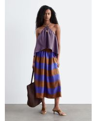 & Other Stories - Silk Midi Skirt - Lyst
