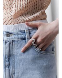 & Other Stories - Sculpted Two-finger Ring - Lyst