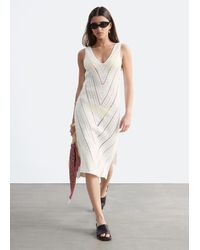 & Other Stories - Crocheted V-Neck Midi Dress - Lyst