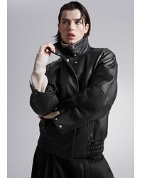 & Other Stories - Oversized Leather Jacket - Lyst
