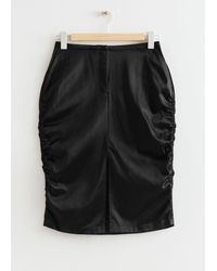 & Other Stories - Crinkled Pencil Midi Skirt - Lyst