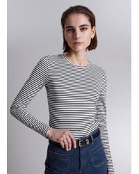 & Other Stories - Striped Glitter Top - Lyst
