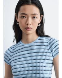 & Other Stories - Striped Rib-Knit T-Shirt - Lyst