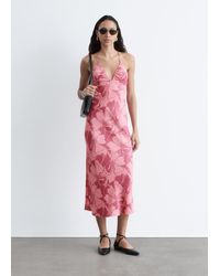 & Other Stories - Satin Slip Midi Dress - Lyst