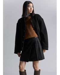 & Other Stories - Pleated Wool Mini Skirt - Lyst