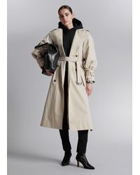 & Other Stories - Crinkle-effect Trench Coat - Lyst