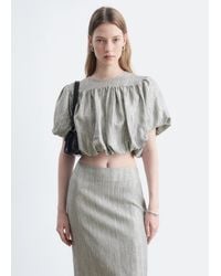 & Other Stories - Gathered Metallic Blouse - Lyst