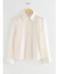 & Other Stories - Mulberry Silk Buttoned Blouse - Lyst