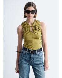 & Other Stories - Ruched Keyhole-Neck Top - Lyst