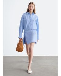 & Other Stories - Tie-Detail Mini Shirt Dress - Lyst