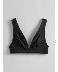 & Other Stories - Ribbed Triangle Bikini Top - Lyst