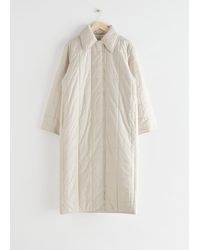 & Other Stories Relaxed Padded Puffer Coat - Natural