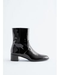 & Other Stories - Heeled Glossed-Leather Ankle Boots - Lyst