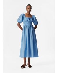 & Other Stories - Robe Midi À Manches Ballon - Lyst