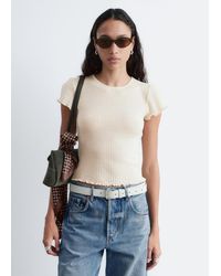 & Other Stories - Ribbed Wool T-Shirt - Lyst