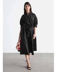 & Other Stories - Belted Cotton Dress - Lyst
