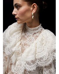 & Other Stories - Ruffled Lace Blouse - Lyst
