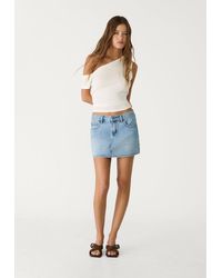 Stradivarius - Minigonna Denim - Lyst