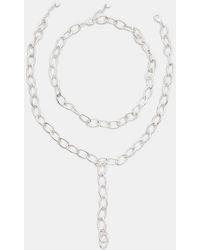 Stradivarius - Set Di 2 Collane Lariat A Catena - Lyst