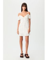 Stradivarius - Vestito Fluido Corto Ricamato - Lyst