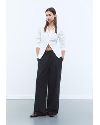 Stradivarius - Pantaloni Eleganti Con Pinces, Coulisse E Righe - Lyst
