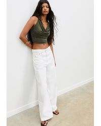 Stradivarius - Top Halter Brillantini - Lyst