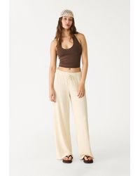 Stradivarius - Pantaloni Lunghi Fluidi Texturizzati - Lyst