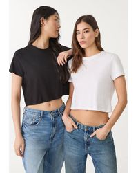 Stradivarius - Confezione Di 2 Top Corti A Maniche Corte - Lyst