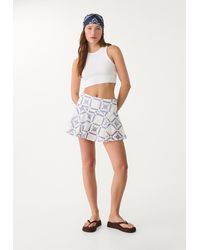 Stradivarius - Pantalone A Gonna Fluido Con Ricami - Lyst