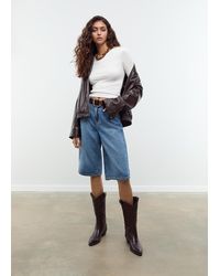 Stradivarius - Maglietta Canneté A Maniche Lunghe - Lyst