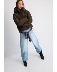 Stradivarius - Giubbotto Imbottito Base Con Cappuccio - Lyst
