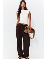Stradivarius - T-Shirt Basic Scollo A Barchetta - Lyst