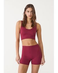 Stradivarius - Top Corto Basic Seamless - Lyst