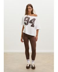 Stradivarius - T-Shirt Stampata Con Scollo A Barchetta - Lyst