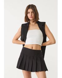 Stradivarius - Gonna Pantalone Mini A Pieghe - Lyst