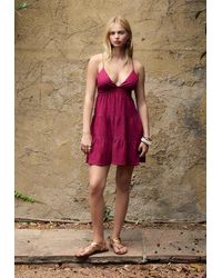 Stradivarius - Abito Corto E Fluido Con Lacci Sulla Schiena - Lyst