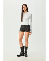 Stradivarius - Maglietta A Maniche Lunghe A Costine - Lyst