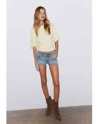 Stradivarius - Short Mini Denim Stelle - Lyst