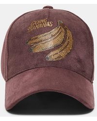 Stradivarius - Cappello Con Scritta Effetto Camoscio - Lyst