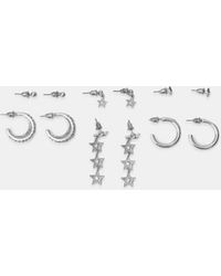 Stradivarius - Set 6 Orecchini Multipack Con Stelle - Lyst