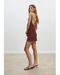 Stradivarius - Abito Corto Spalline Ricamate - Lyst