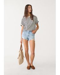 Stradivarius - Maglietta Basic Boxy Heavy Weight A Righe - Lyst
